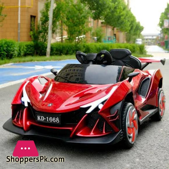 Ferrari Car With Drift Wheel Ride On Big Motors 12v 10amp Battery - KD1668