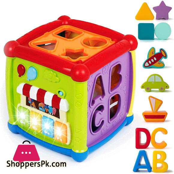 Huanger Fancy Cube Educational Toy For Kids 6-in-1 Musical Baby Learning Toys