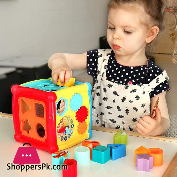 Huanger Fancy Cube Educational Toy For Kids 6-in-1 Musical Baby Learning Toys