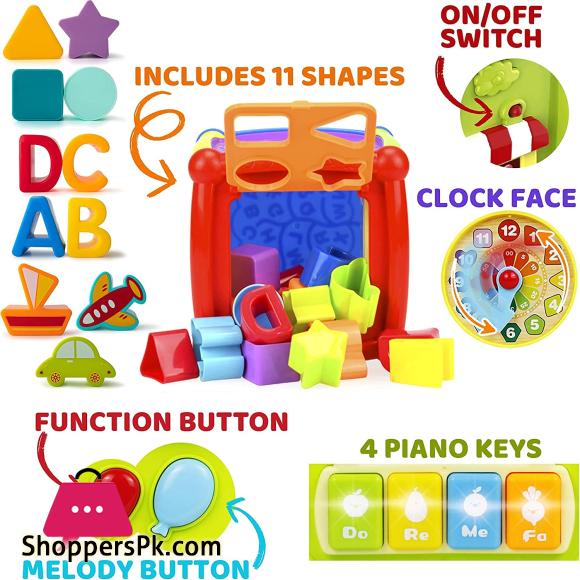 Huanger Fancy Cube Educational Toy For Kids 6-in-1 Musical Baby Learning Toys