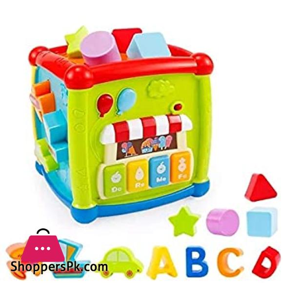 Huanger Fancy Cube Educational Toy For Kids 6-in-1 Musical Baby Learning Toys