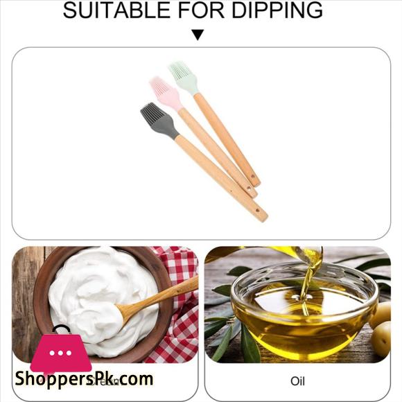 Silicone Basting Brush Oil BBQ Brush Heat Resistant Greased Sauce Marinade Brush