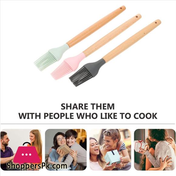 Silicone Basting Brush Oil BBQ Brush Heat Resistant Greased Sauce Marinade Brush