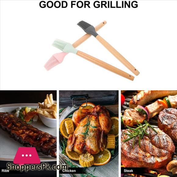 Silicone Basting Brush Oil BBQ Brush Heat Resistant Greased Sauce Marinade Brush