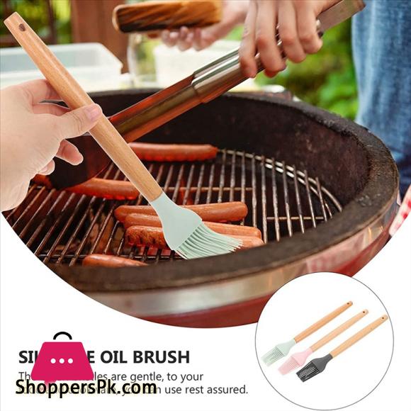 Silicone Basting Brush Oil BBQ Brush Heat Resistant Greased Sauce Marinade Brush