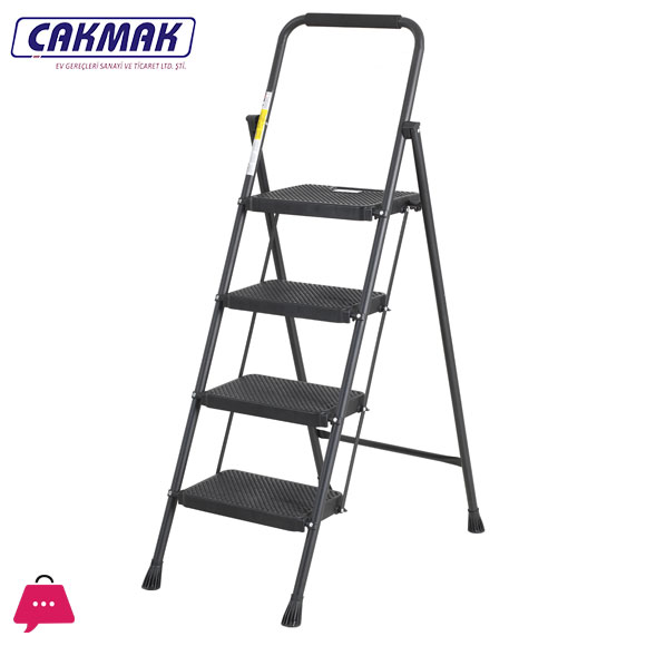 CAKMAK Eurotower Metal 4 Step + 30 CM Ladder Turkey Made