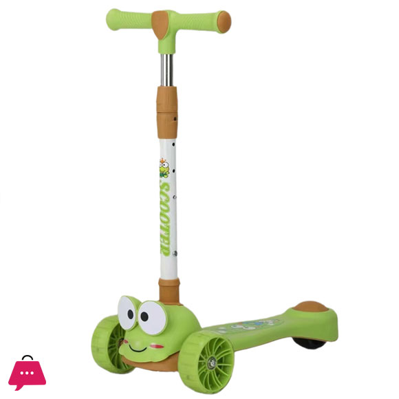 Cartoon Frog Shape Childrens Scooter