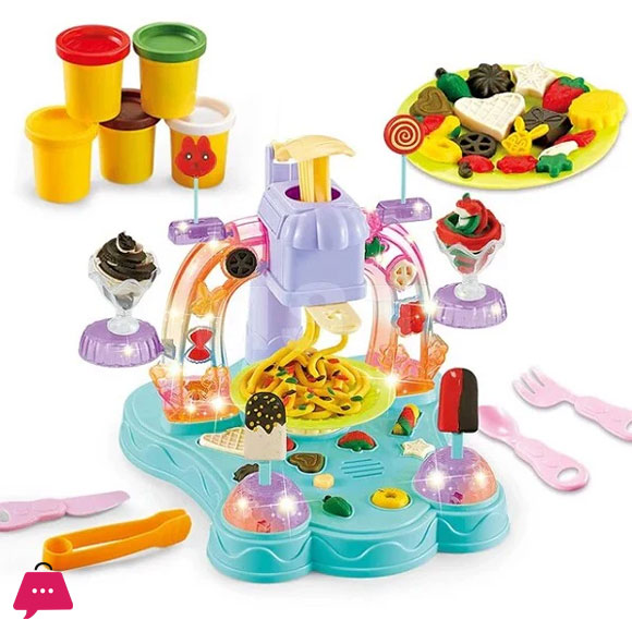 Colorful Ice Cream Modelling Clay Set With Music