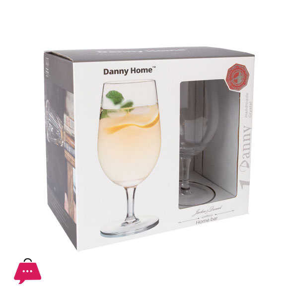 Danny Home Crystal Cocktail glasses Set Of 2 400ml CRY08