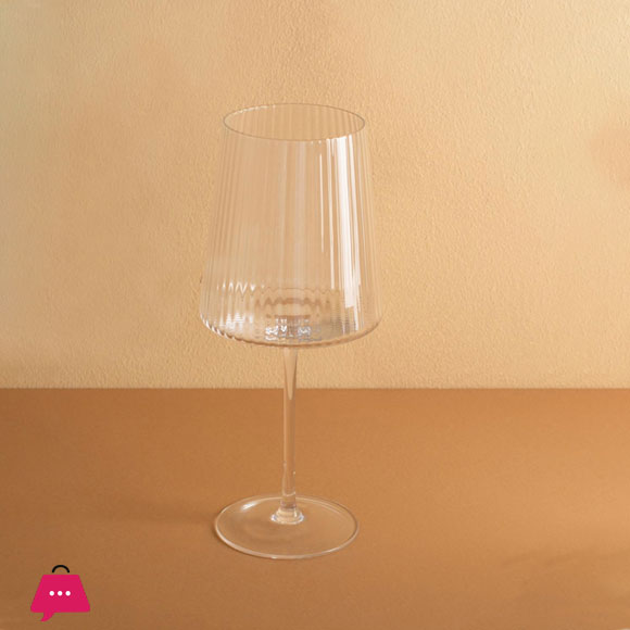 Danny Home Ribbed Wine Glass Set Of 4 Pieces CB12-21