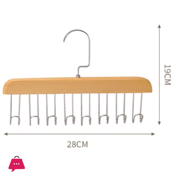 High Quality Wooden 8 Hook Clothes Hanger 360° Rotation