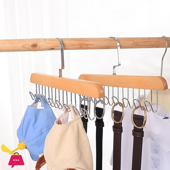 High Quality Wooden 8 Hook Clothes Hanger 360° Rotation