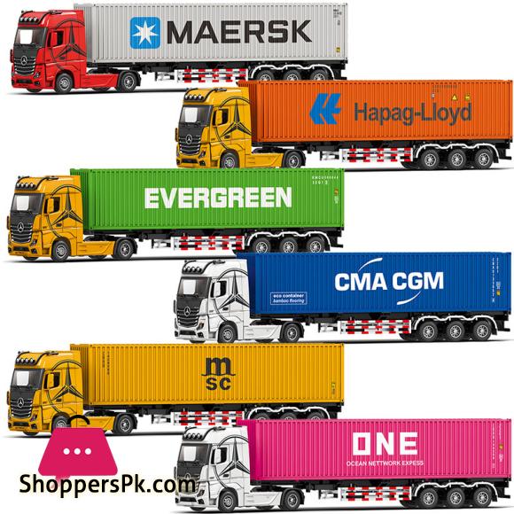 1:24 diecast Container Tractor Truck Model alloy Metal