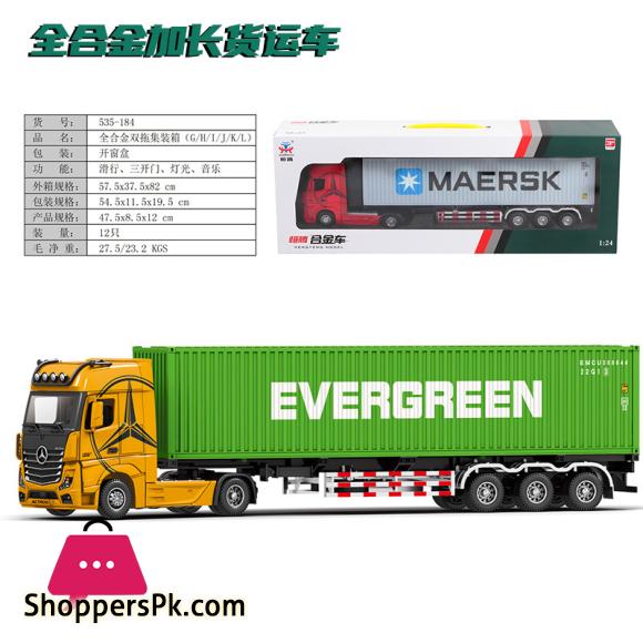 1:24 diecast Container Tractor Truck Model alloy Metal