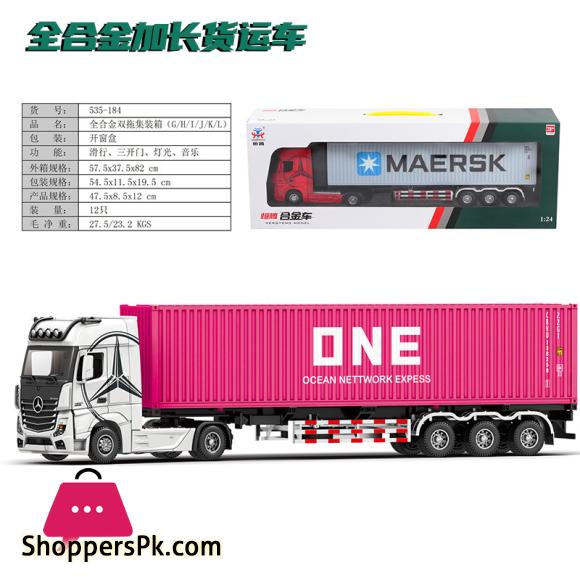 1:24 diecast Container Tractor Truck Model alloy Metal