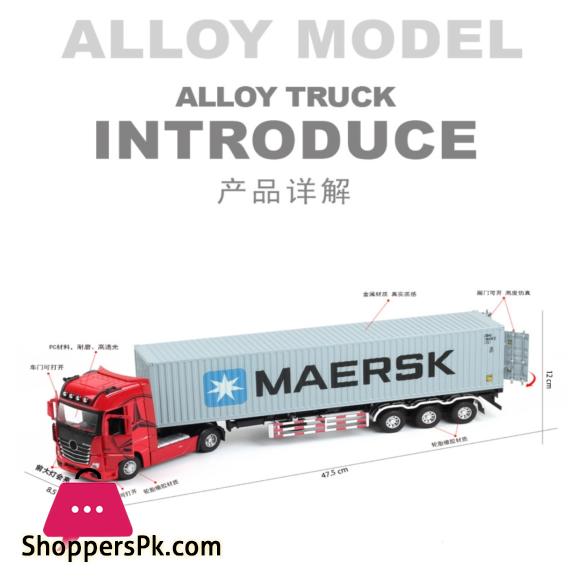 1:24 diecast Container Tractor Truck Model alloy Metal