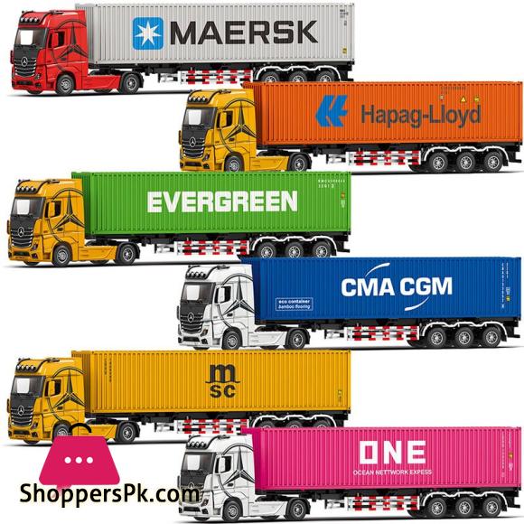 1:24 diecast Container Tractor Truck Model alloy Metal