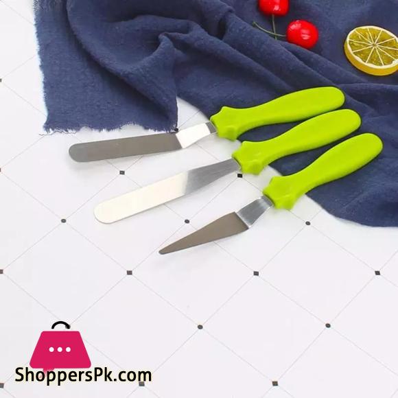 3PCS Cake Spatula Set Spatula Set with Plastic Handle Set of 3