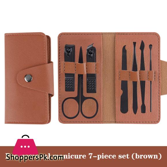 7Pcs Set Stainless Steel Nail Clippers Travel Manicure Tools Ear Clean