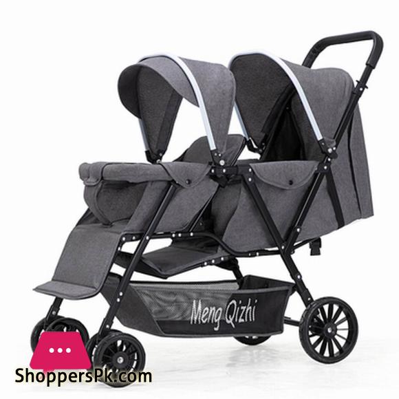 Baby Stroller New Design Two Seats Sit and Lie Down Baby Bed Lightweight Foldable Twins Child Pram Baby Carriage Baby-Car