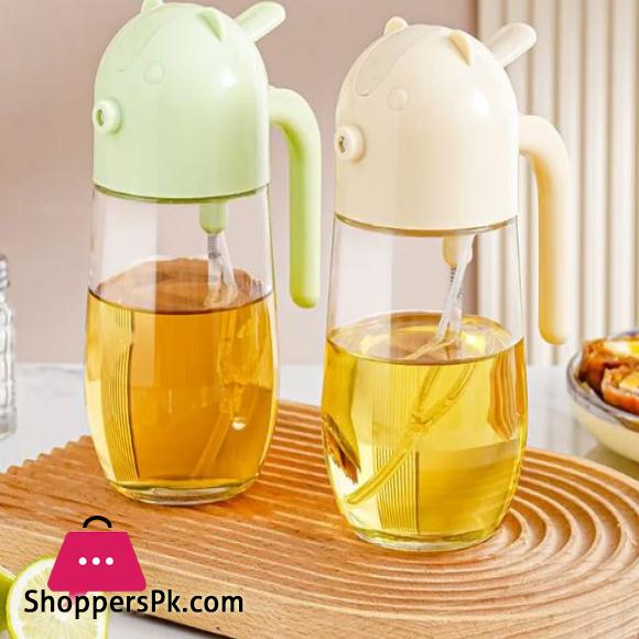Glass Oil Bottle Kitchen Cooking Oil Sprayer Oil Sprayer Container - 580ml