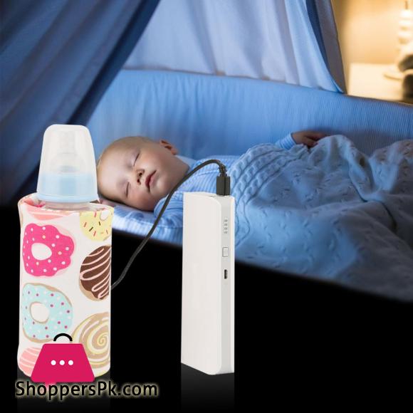 USB Baby Bottle Warmer Portable Milk Travel Heater Storage Cover Insulation