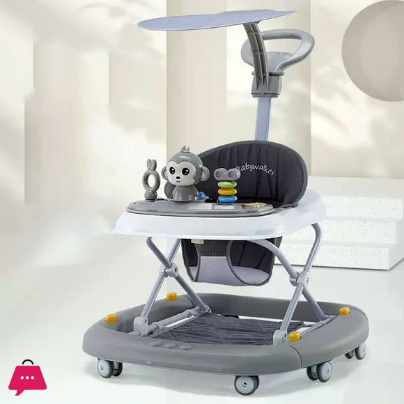 Monkey Baby Walkers Childrens Walkers with Wheels are Suitable for Learning to Walk Music Balance to Prevent Falling