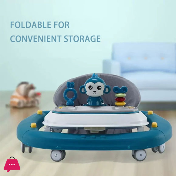 Monkey Baby Walkers Childrens Walkers with Wheels are Suitable for Learning to Walk Music Balance to Prevent Falling