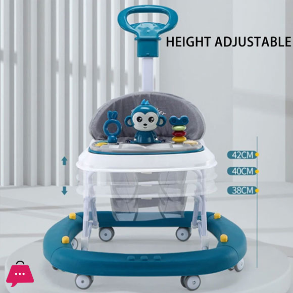 Monkey Baby Walkers Childrens Walkers with Wheels are Suitable for Learning to Walk Music Balance to Prevent Falling