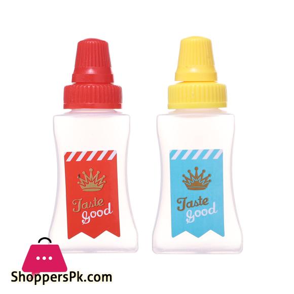 2-Pcs Set Mini Ketchup Bottle Portable Salad Squeeze Bottle Lunch Box Seasoning Bottle Kitchen Accessories