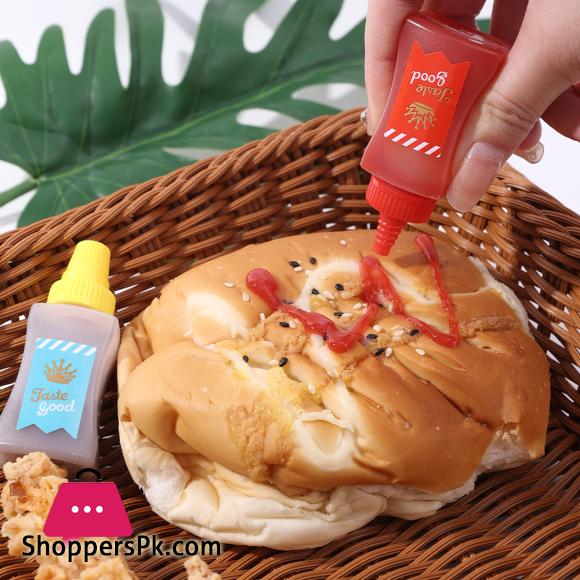 2-Pcs Set Mini Ketchup Bottle Portable Salad Squeeze Bottle Lunch Box Seasoning Bottle Kitchen Accessories