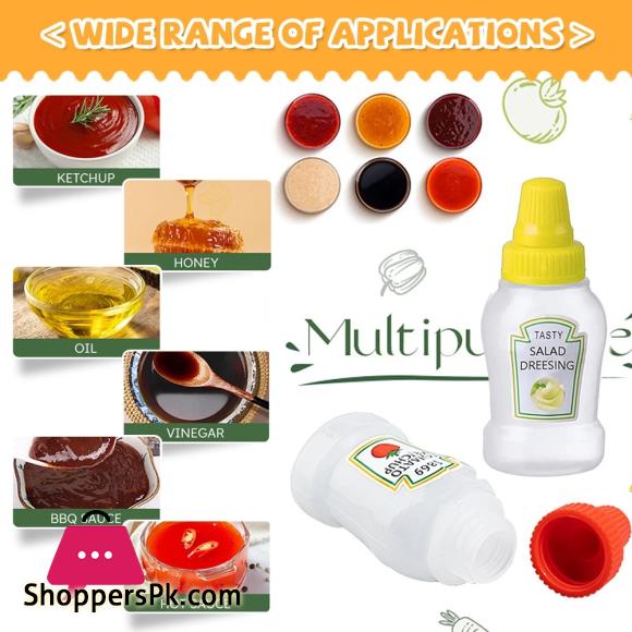 2-Pcs Set Mini Ketchup Bottle Portable Salad Squeeze Bottle Lunch Box Seasoning Bottle Kitchen Accessories