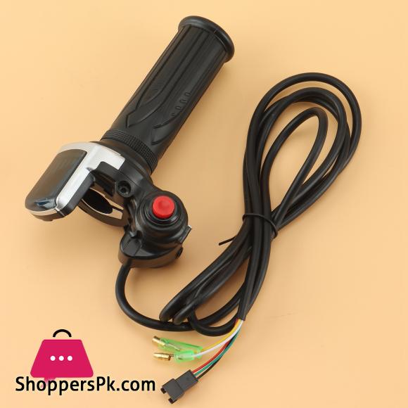 36V 48V Electric Bicycle Scooter Speed Throttle Grip LCD Display with Switch EBike Twist Throttle Accelerator Handlebar Grip