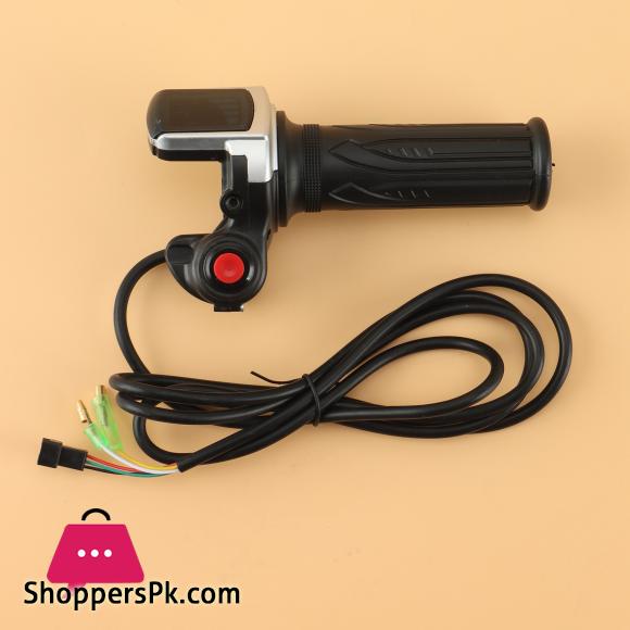 36V 48V Electric Bicycle Scooter Speed Throttle Grip LCD Display with Switch EBike Twist Throttle Accelerator Handlebar Grip