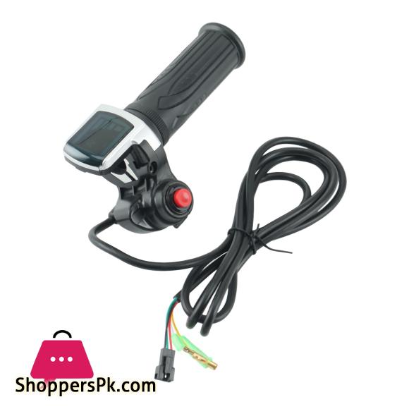 36V 48V Electric Bicycle Scooter Speed Throttle Grip LCD Display with Switch EBike Twist Throttle Accelerator Handlebar Grip