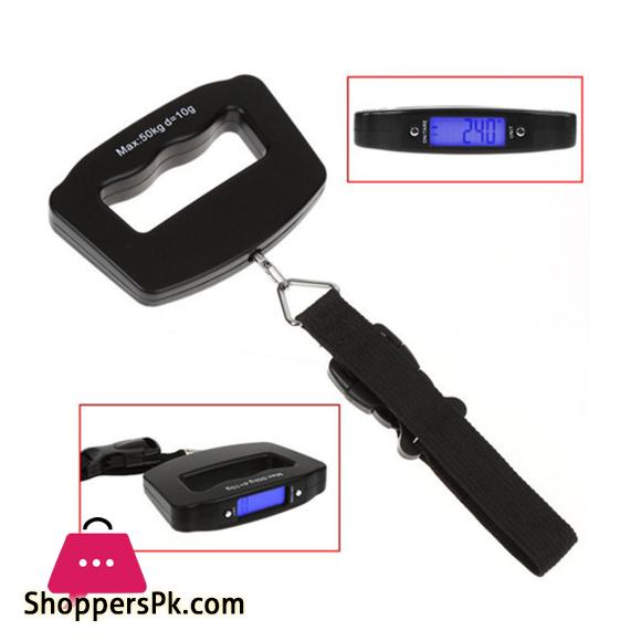 50kg-10g Portable Electronic Luggage Scale LCD Display Travel Digital Luggage Scale Hanging Backlight Balance Weighing