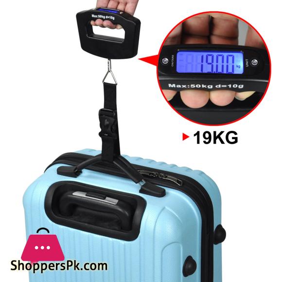 50kg-10g Portable Electronic Luggage Scale LCD Display Travel Digital Luggage Scale Hanging Backlight Balance Weighing