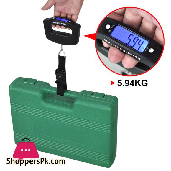 50kg-10g Portable Electronic Luggage Scale LCD Display Travel Digital Luggage Scale Hanging Backlight Balance Weighing