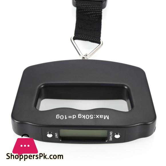 50kg-10g Portable Electronic Luggage Scale LCD Display Travel Digital Luggage Scale Hanging Backlight Balance Weighing