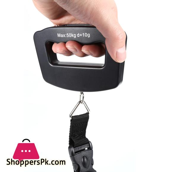 50kg-10g Portable Electronic Luggage Scale LCD Display Travel Digital Luggage Scale Hanging Backlight Balance Weighing