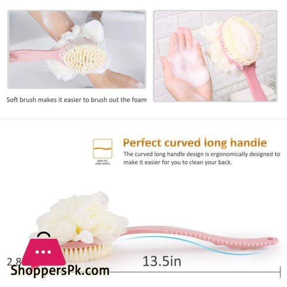 Bath Brush- Shower Brush -Improves Skins Health And Beauty - Loofah Bath Sponge Multicolor