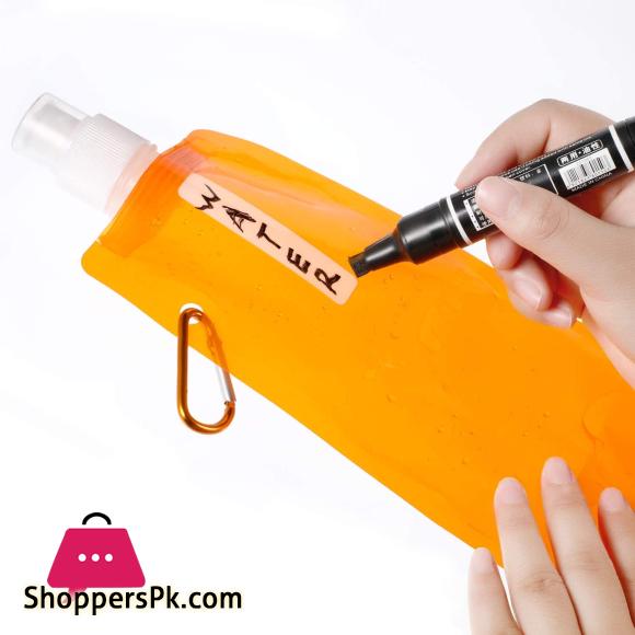 Collapsible Water Bottle Reusable Bottle with Hiking Travel 6 Colors pack of 2
