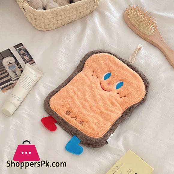 Cute Cartoon Hand Towel Hanging Kitchen Hand Wipe Quick Dry Wipe Three Layers of Thickened Coral Flannel Towel 1-Pcs