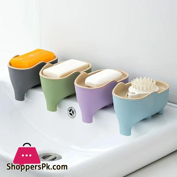 Elephant Soap Box Drain Rack Bathroom Accessory Bathroom Decor Childrens Soap Dish