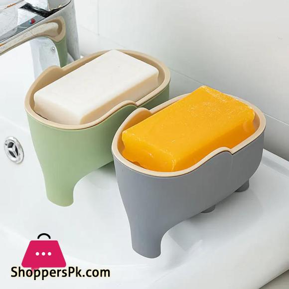 Elephant Soap Box Drain Rack Bathroom Accessory Bathroom Decor Childrens Soap Dish