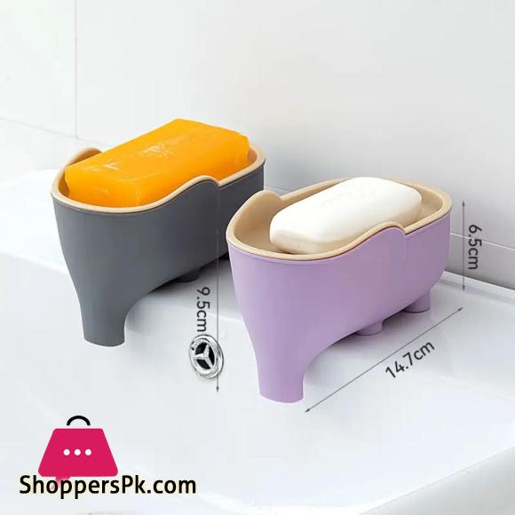 Elephant Soap Box Drain Rack Bathroom Accessory Bathroom Decor Childrens Soap Dish