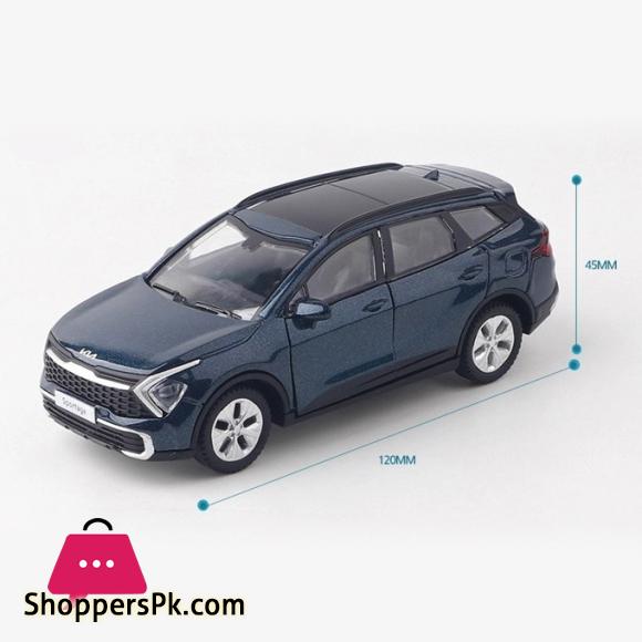KIA Motor Car SPORTAGE Mini Diecast 1:36 Scale Miniature Display Toy With Lights and Sound - Car Size 4 inches - White