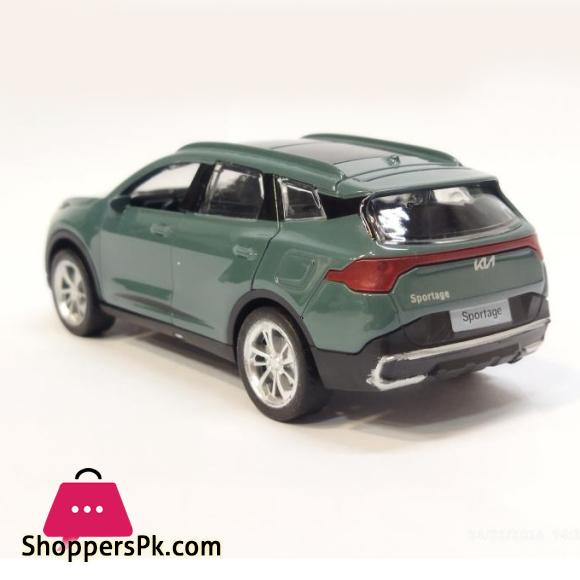 KIA Motor Car SPORTAGE Mini Diecast 1:36 Scale Miniature Display Toy With Lights and Sound - Car Size 4 inches - White