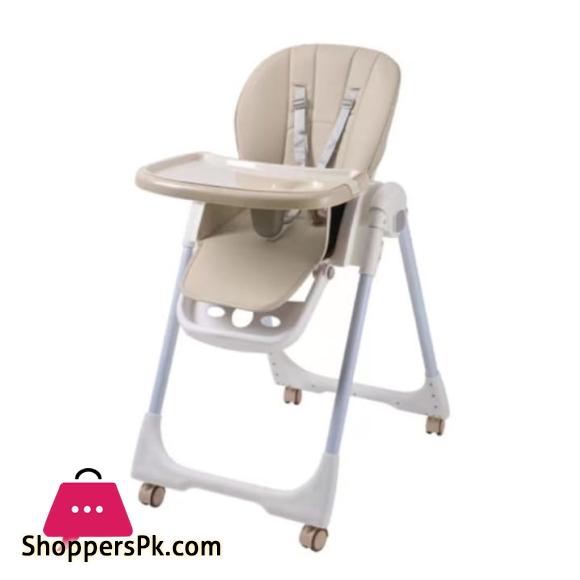 Kidilo Multifunction Portable Baby High Chair, Foldable Feeding Chair, Strong Dining Chair For Baby With Height Adjustment & Wheel - DC01