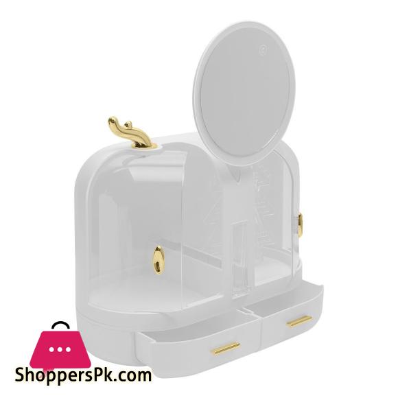 Matrix Elegant Makeup Organizer With Led Mirror & Drawers, Large Capacity Makeup Organizer
